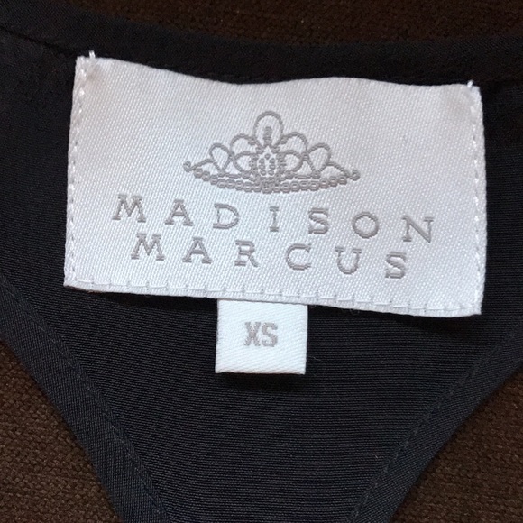 Madison Marcus Black & Silver Silk Beaded Mini Dress Sz. XS - Picture 10 of 14